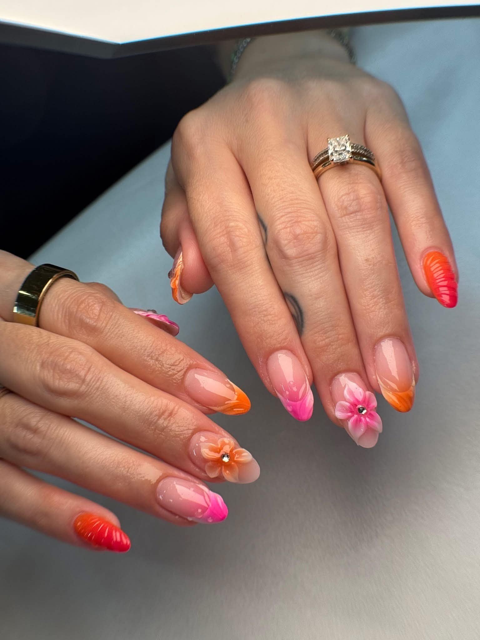 Floral Nail Art Nova Nail Salon Lubbock